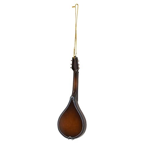 Broadway Gifts Co Golden String Mandolin 5 inch Wood Hanging Ornament