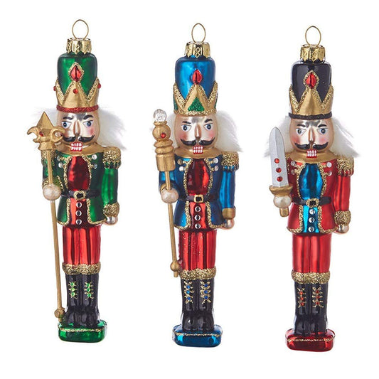 RAZ Imports 2020 Nutcracker Traditions 6.5-Inch Nutcracker Hanging Ornaments, Assortment of 3, Plastic, Christmas, Halloween, Wedding, Housewarming, Easter