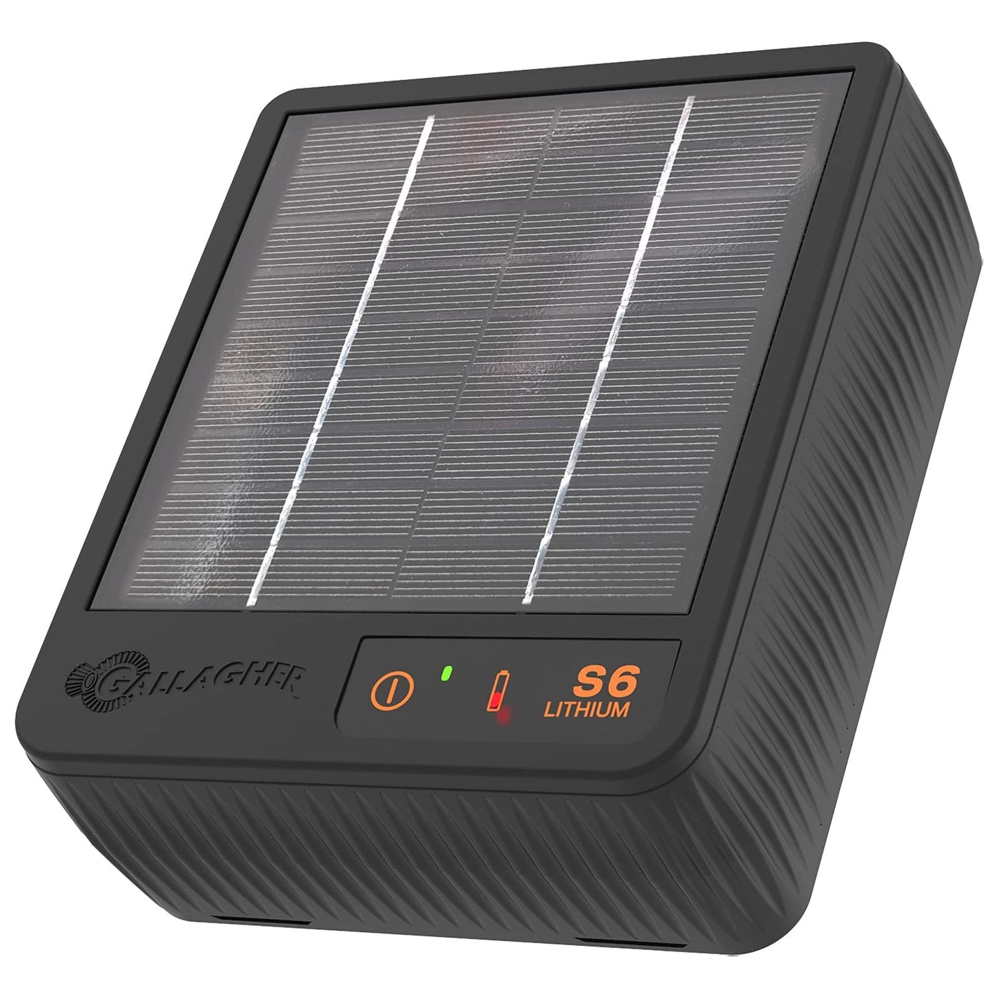 Gallagher S6 Solar Fence Charger | Compact Electric Fence Energizer for Pets, Gardens, and Small Livestock | Solar-Powered with Lithium Battery | Mounts Directly to Metal Rod | Off-Grid Ready