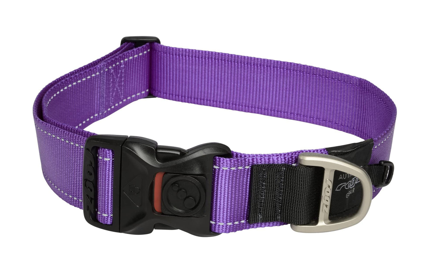 Rogz Utility Large 3/4-Inch Reflective Fanbelt Dog Collar