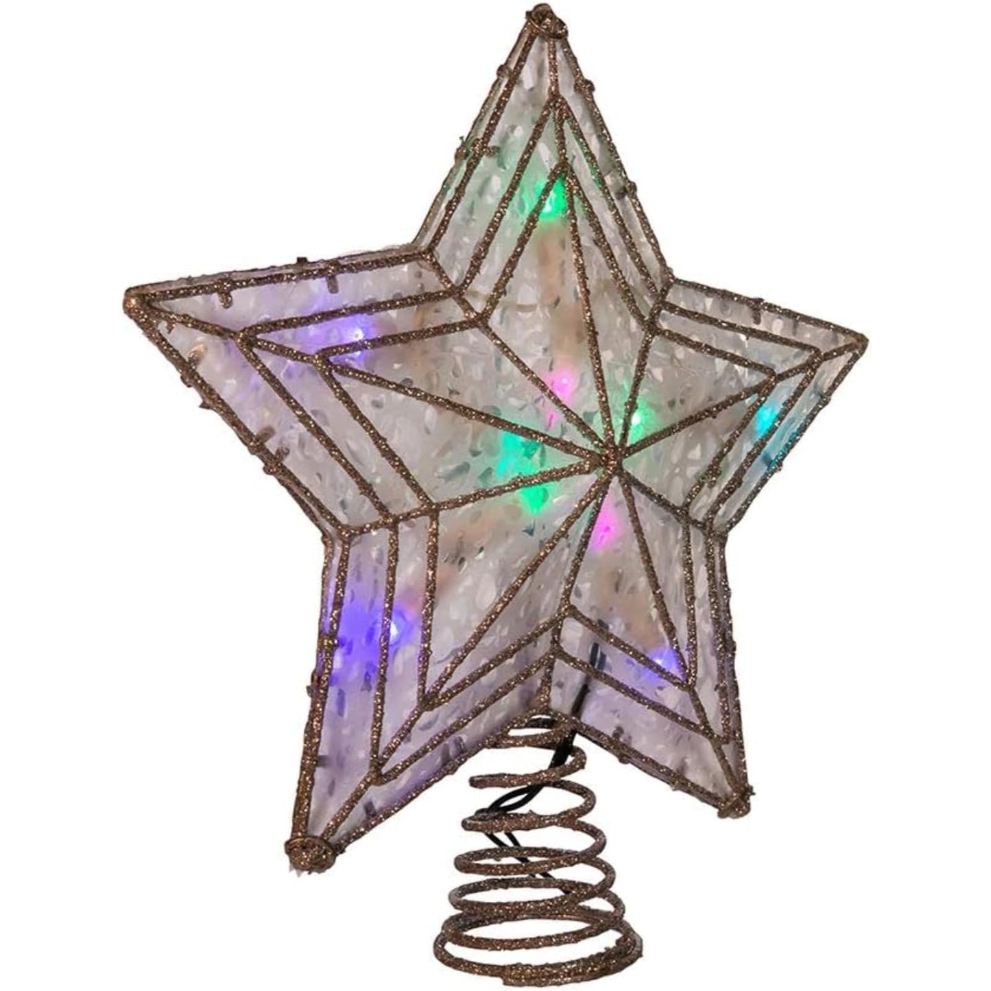 Kurt Adler UL 10-Light LED Color-Changing Star Treetop