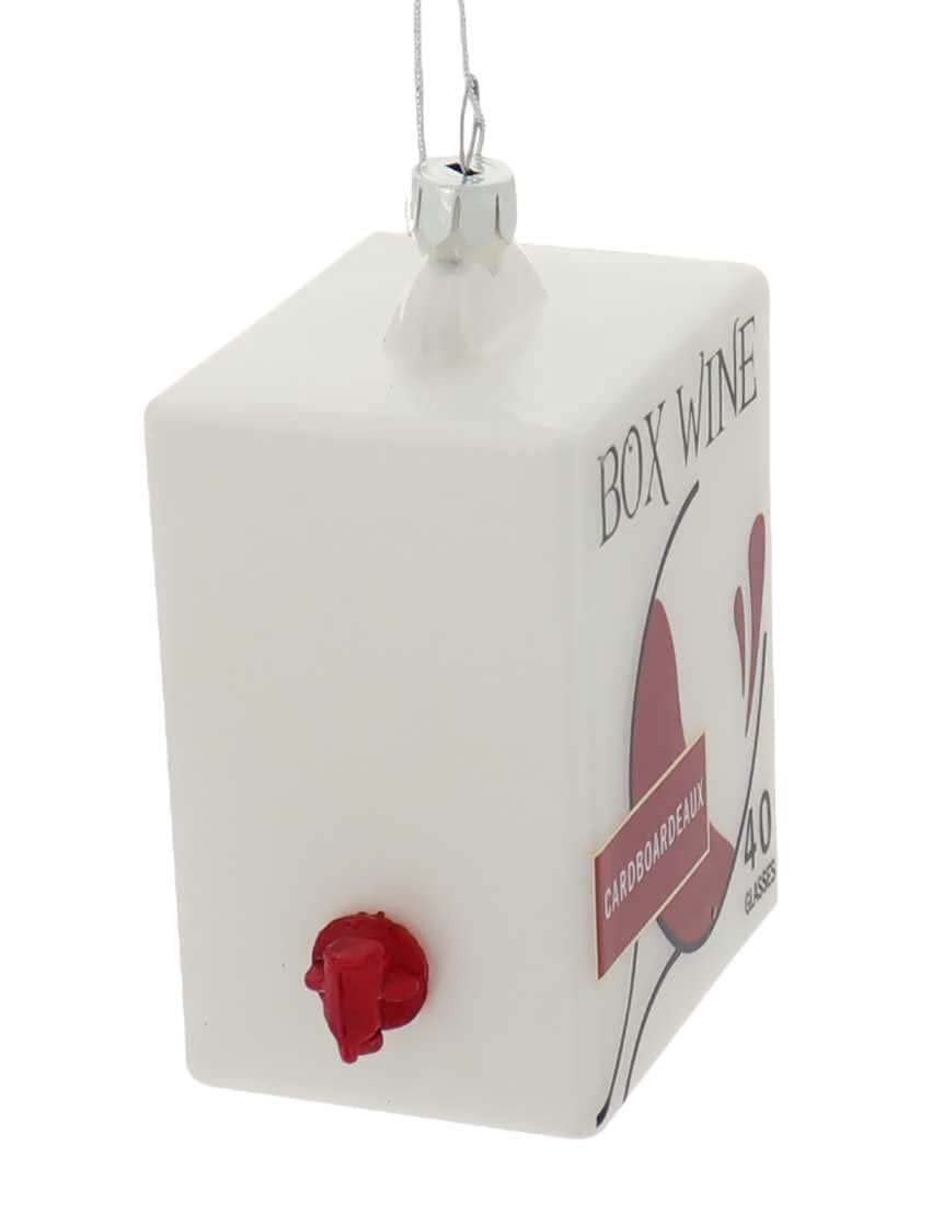 Cody Foster & Co Cardboardeaux Boxed Wine Glass Christmas Ornament, 3 1/2 inches