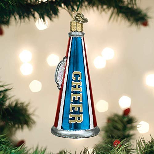 Old World Christmas Cheer Megaphone Glass Blown Ornaments for Christmas Tree
