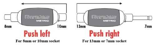 Klenk Four-in-one nut driver POCKET SOCKET Metric DA86427
