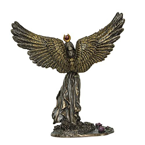 Veronese Design 11 3/8" Egyptian Goddess Isis Resin Sculpture Cast Bronze Finish
