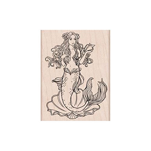 Hero Arts K6229 Woodblock Stamps, Mermaid
