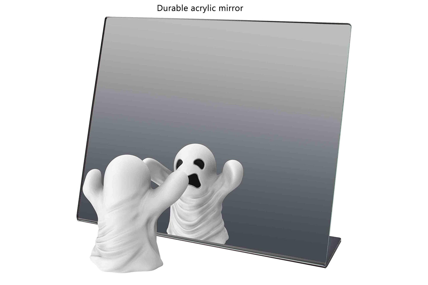 Marketing Holders Freestanding Acrylic Mirror 10" x 8" Slant Back Reflective Portable Lucite Stand for Retail Jewelry Piercing Counters Makeup Vanities and Hair Salons