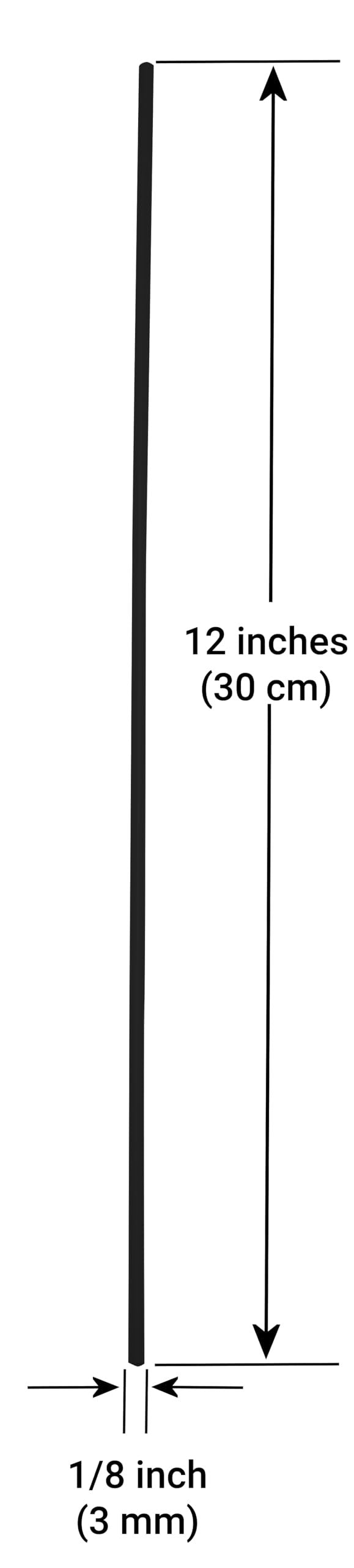 Polyvance Black Low Density Polyethylene (LDPE) Plastic Welding Rods, 1/8 Diameter, 30 Ft. for Kayaks, Canoes, ATVs, Dirt Bikes, Water Tanks and More