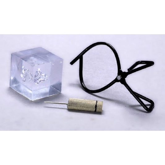 International Miniatures by Classics Dollhouse Miniature Vintage Look Ice Block and Ice Pick