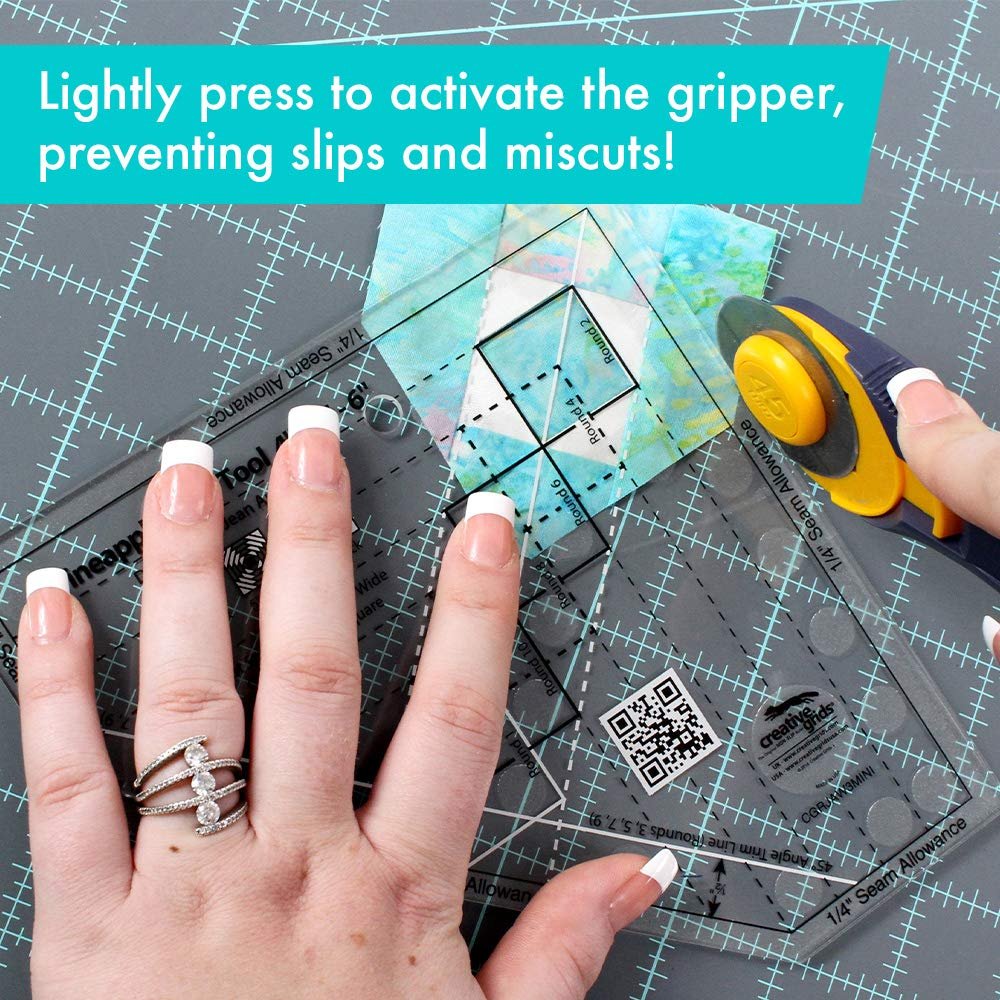 Creative Grids Pineapple Trim Tool Mini Quilt Ruler - CGRJAW3MINI
