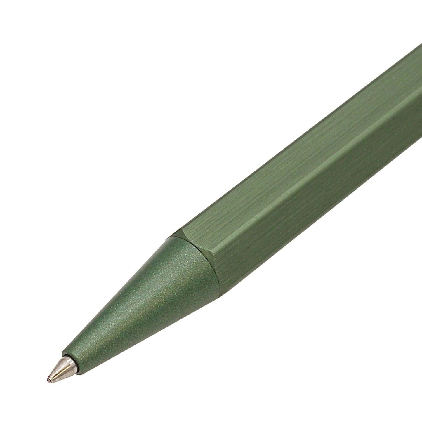 Rhodia 9389C - scRipt Refillable Ballpoint Pen Hexagonal Brushed Aluminium Body