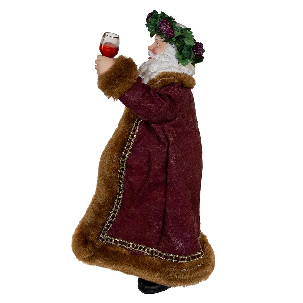 Kurt Adler 10.5-inch Fabriché™ Wine Santa