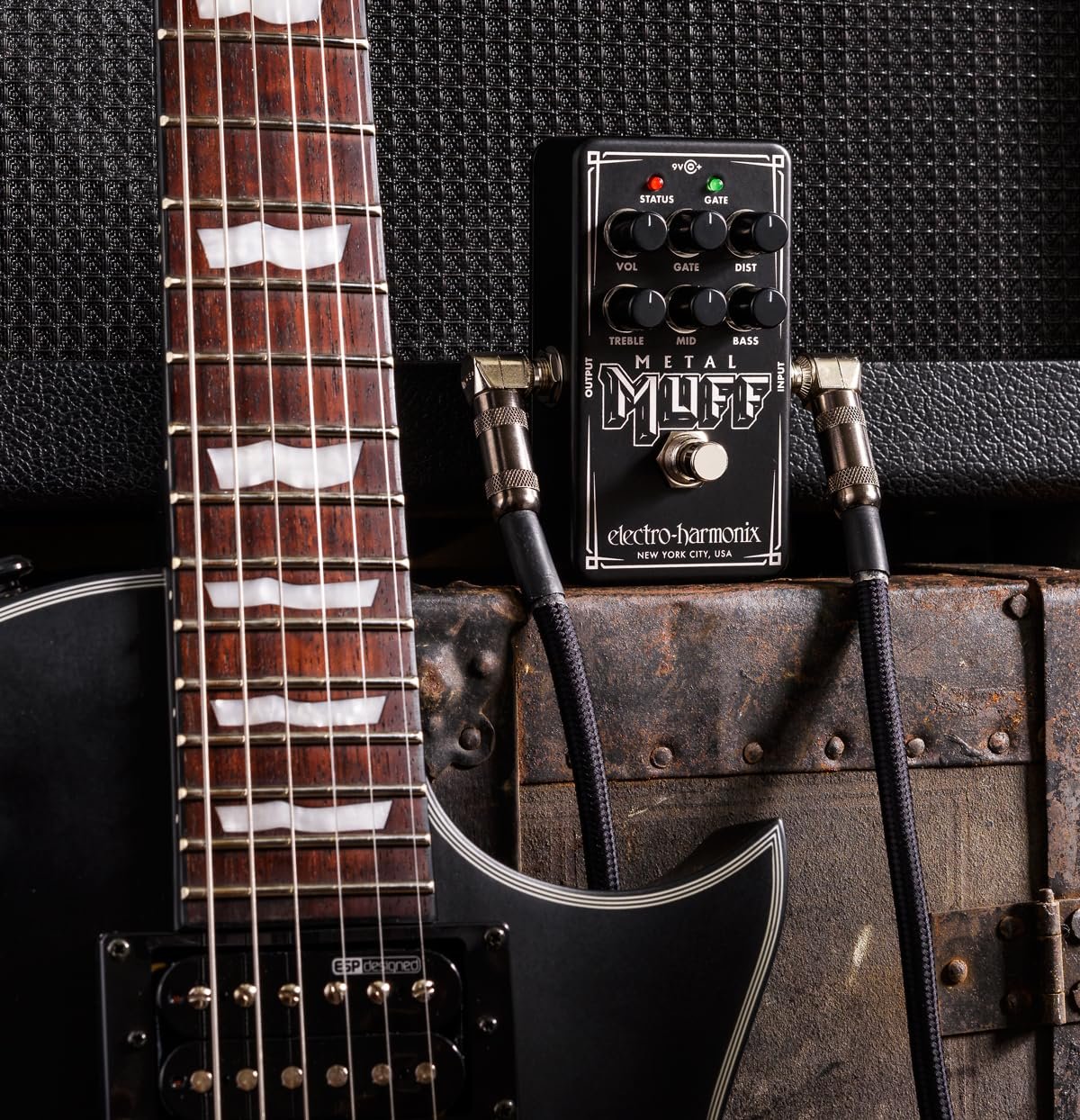 Electro-Harmonix Nano Metal Muff, Black, NANO METAL MUFF - Electric Guitar Distortion with Noise Gate Pedal