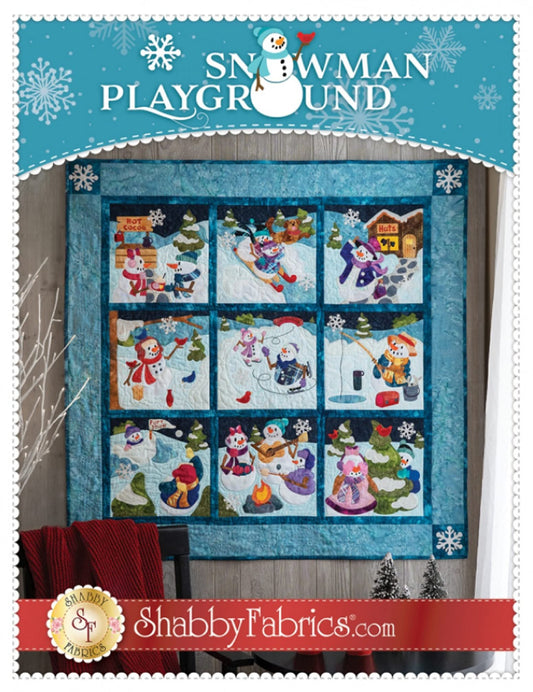 Shabby Fabrics Snowman Playground Pattern