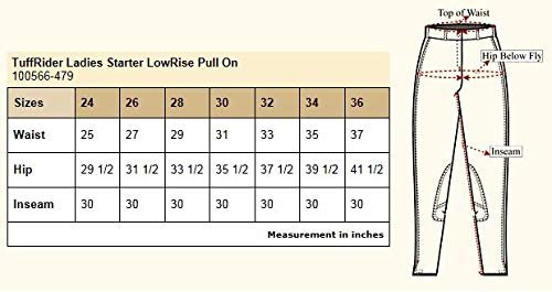 TuffRider Ladies Starter LowRise Pull-On Knee Patch Breeches