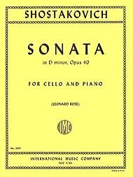 Shostakovich Sonata in d minor--opus 40 for cello and piano