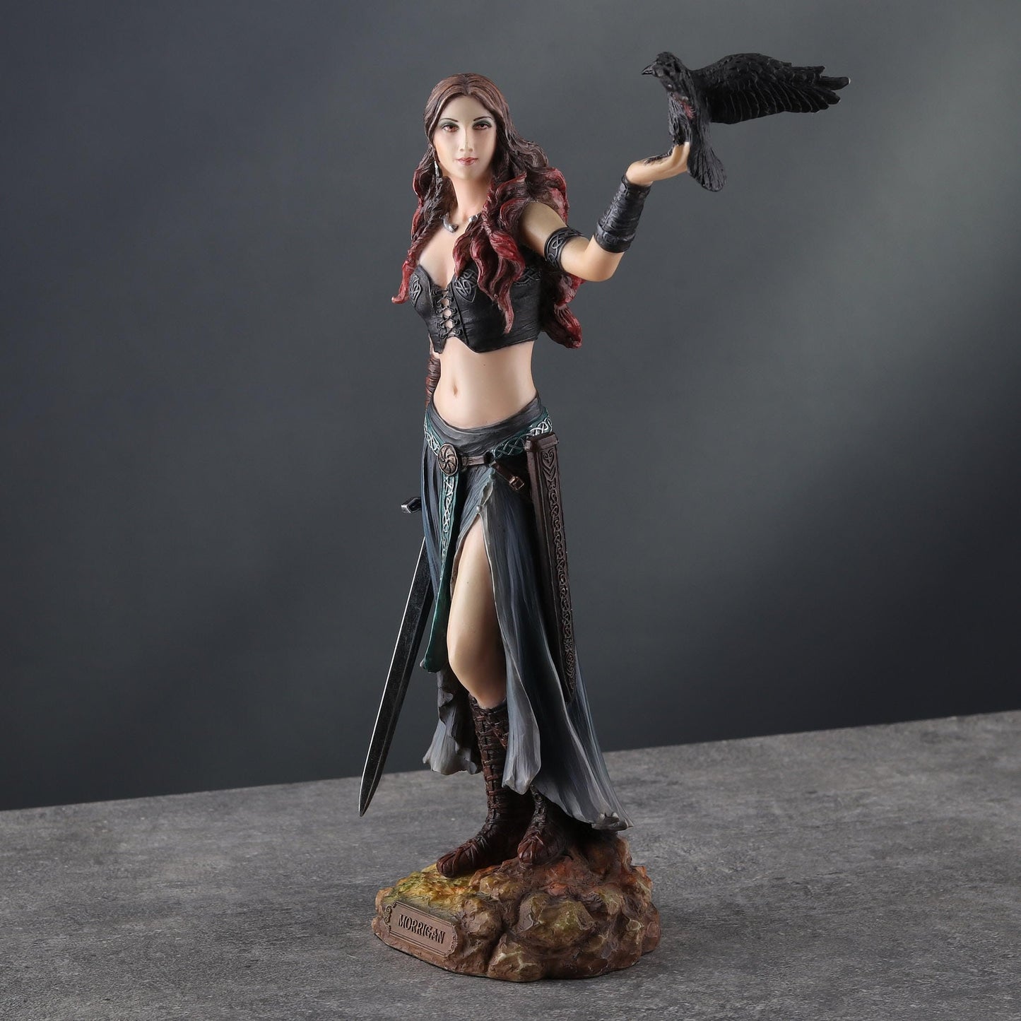 VERONESE DESIGN 11 Inch Morrigan The Celtic Goddess of Birth and Battle Resin Sculpture Hand Painted Finish