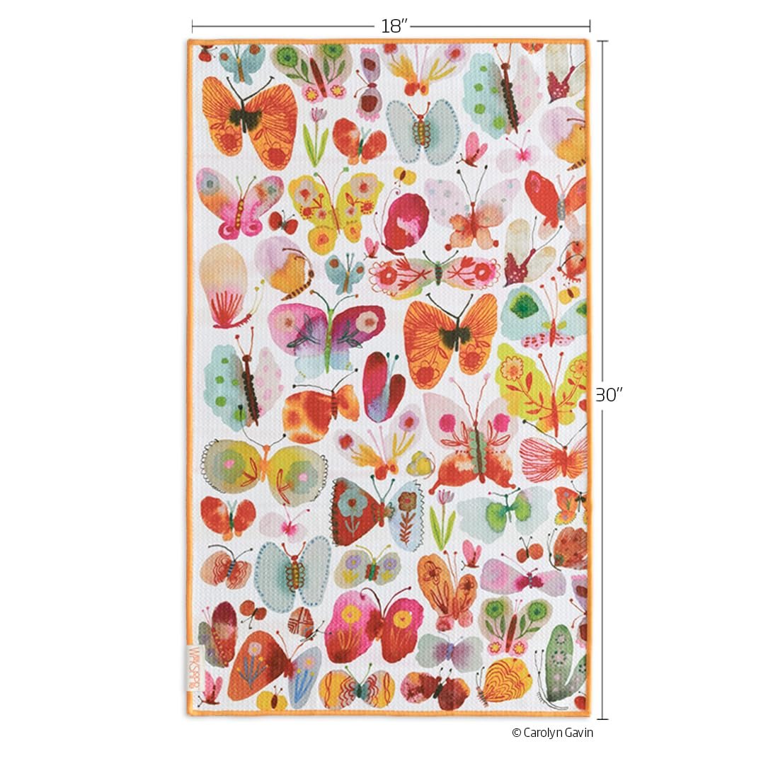 WerkShoppe Belize Butterflies Microfiber Art Towel - Home DÉCOR and Gift