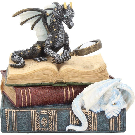 Unicorn Studio WU77103AA Miniature Scholars Dragons Books Trinket Box