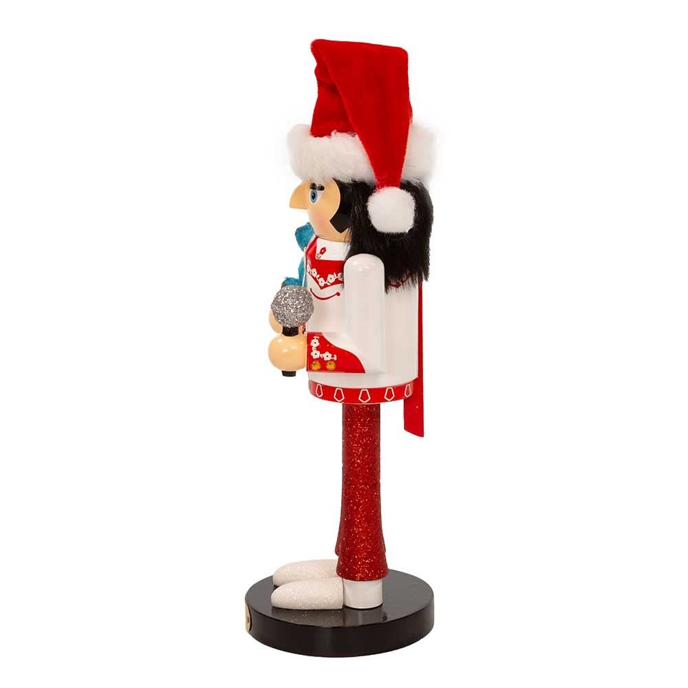 Elvis Presley Kurt Adler 10-Inch with Teddy Bear Nutcracker, Red