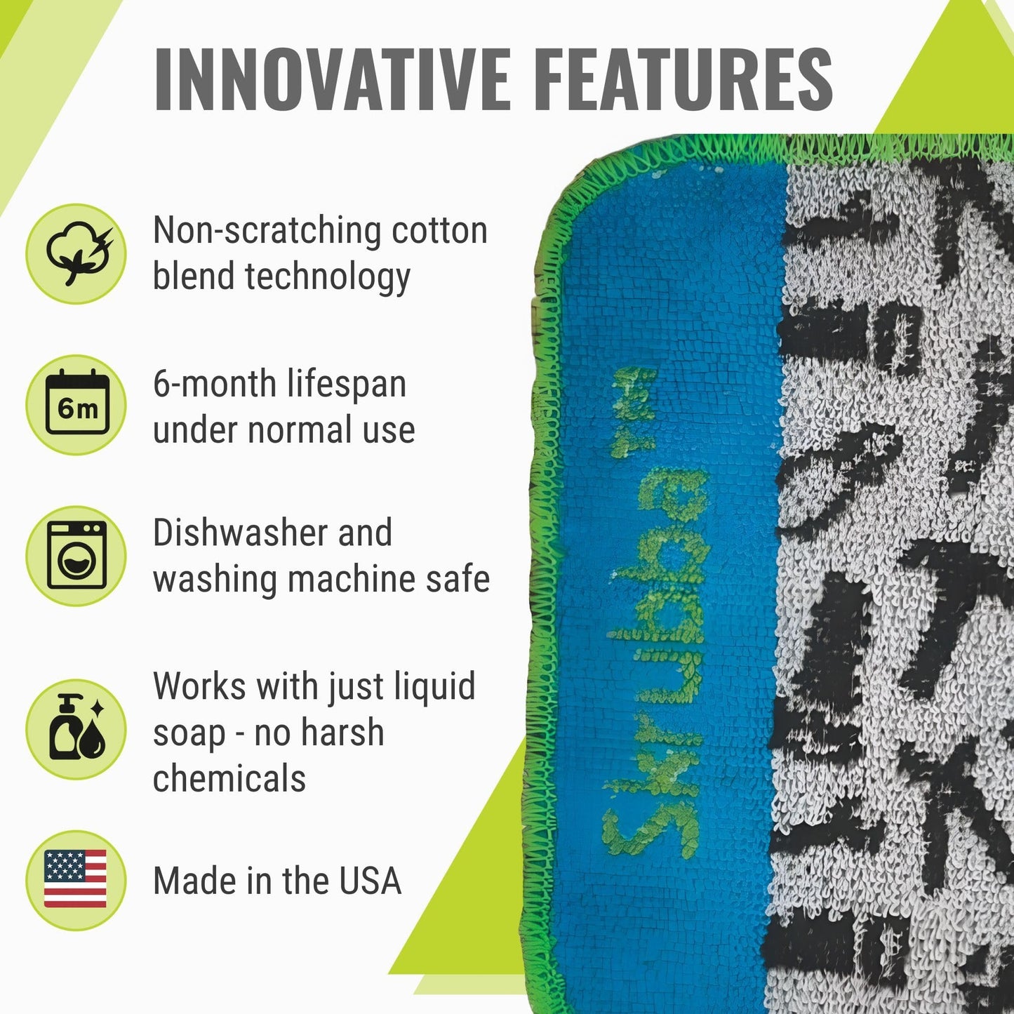 Wet-it Skrubba New European Scrubby Non-Scratching Scouring Pad