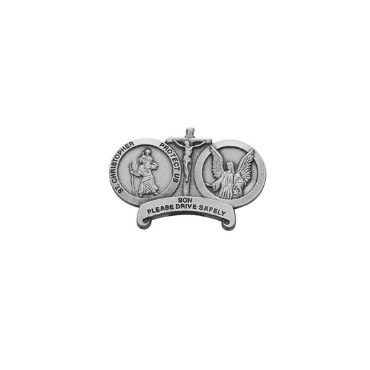 Visor clip Saint Chris and Angel