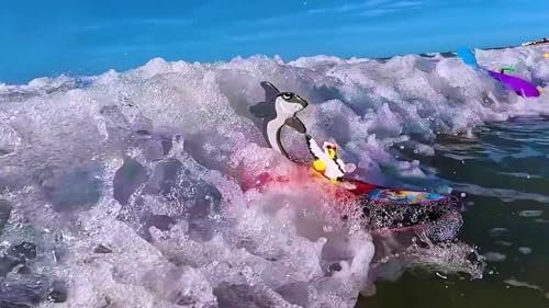 Surfer Dudes Legends & Surfer Pets Wave Powered Mini-Surfer, Pet and Surfboard Beach Toy