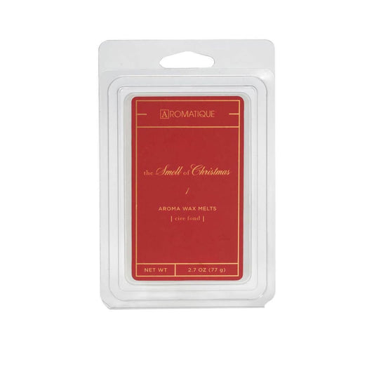 Aromatique The Smell Of Christmas Wax Melts Set of 8 - Highly Scented Wax Cubes Essential Oils Tealight Melter Air Freshener Home Fragrance Deodorizer Xmas Gifts Notes of Clove, Cinnamon, Orange 2.7oz