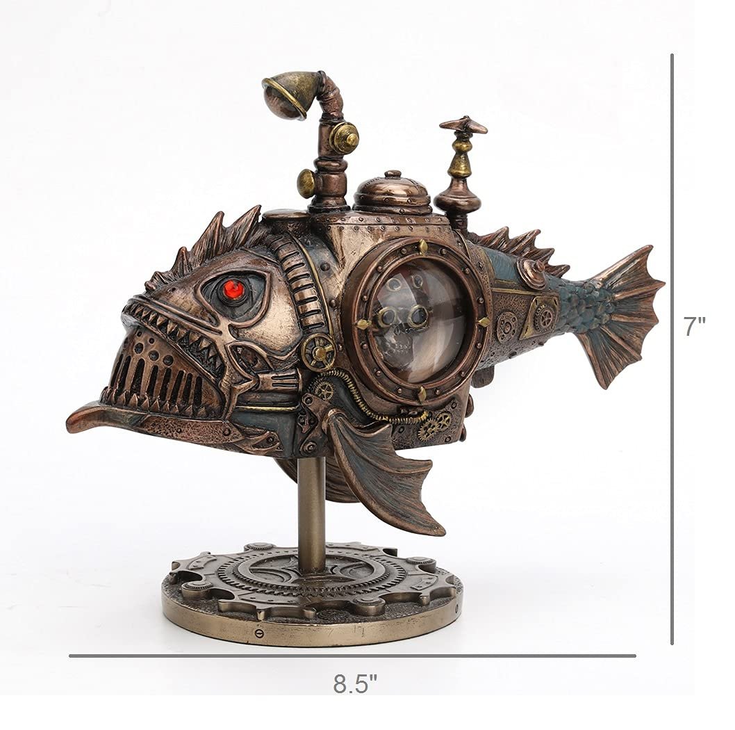 Veronese Design Hand Painted Steampunk Submarine Sci-fi Fantasy Statue