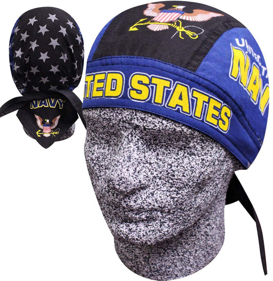 Danbanna Deluxe: Combat Stars Navy Bandana Skull Cap