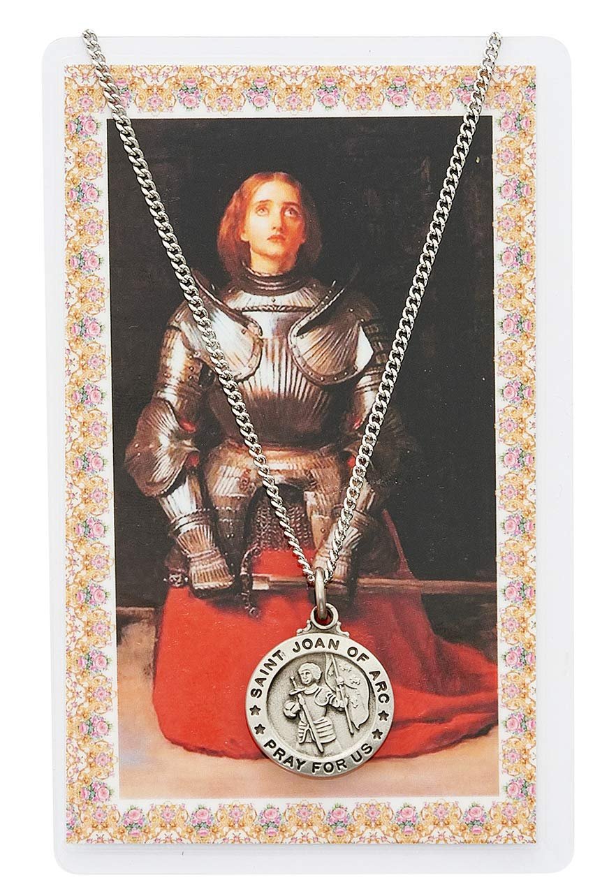 Round St. Joan of Arc Medal with Saint Story Card