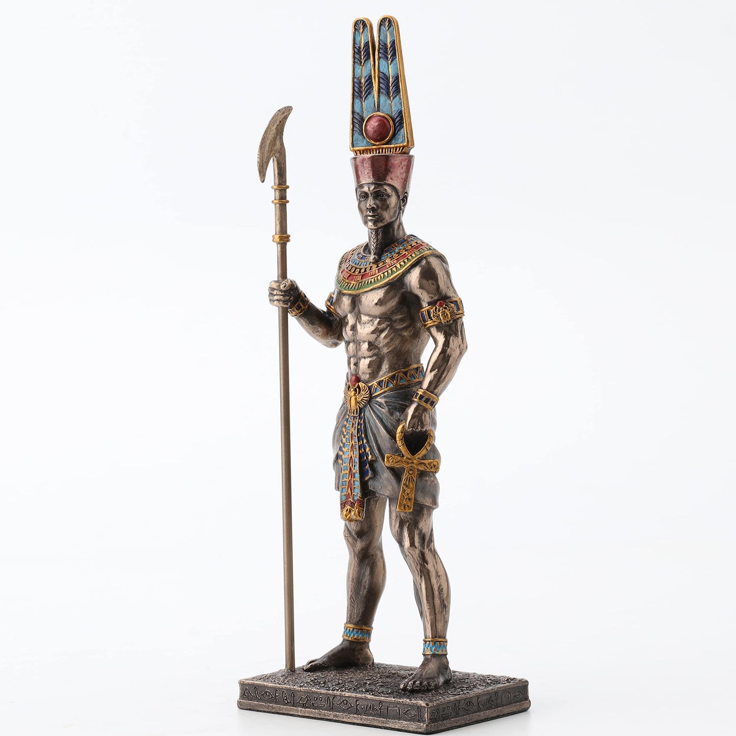 Veronese Design 10 5/8 Inch Tall Amun Ancient Egyptian King of Gods Resin Statue Bronze Finish