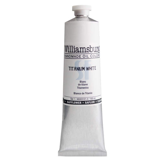 Williamsburg Artist Oil Colors by GOLDEN, SF Titanium White, 150 ml tube, Professional Oil Paint, Opaque