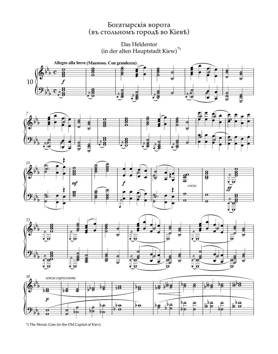 Pictures at an Exhibition. A Remembrance of Viktor Hartmann (Piano)