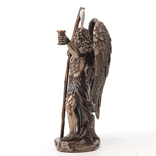 Veronese Design 7 1/4 Inch Tall Chrono The Greek God of Time Cold Cast Resin Bronze Finish Sculpture