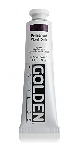 Golden Heavy Body Acrylic - Permanent Violet Dark 2oz tube