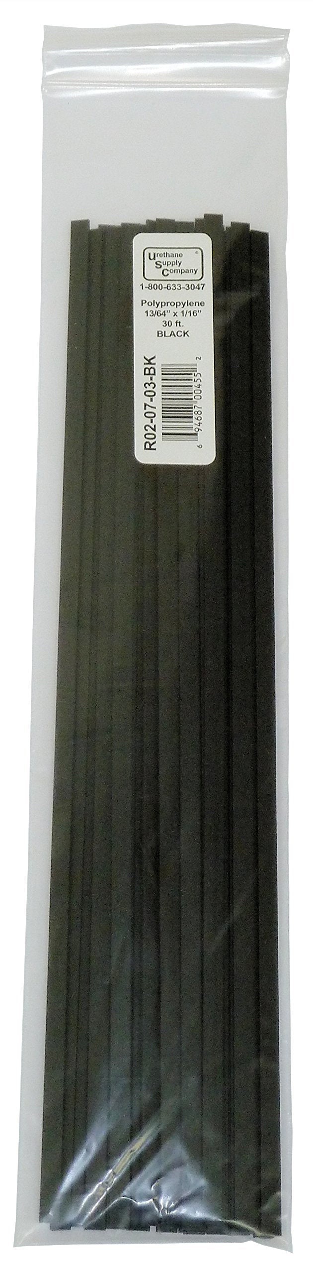 Polypropylene Plastic Welding Rod, 13/64" X 1/16", 30 Ft., Black