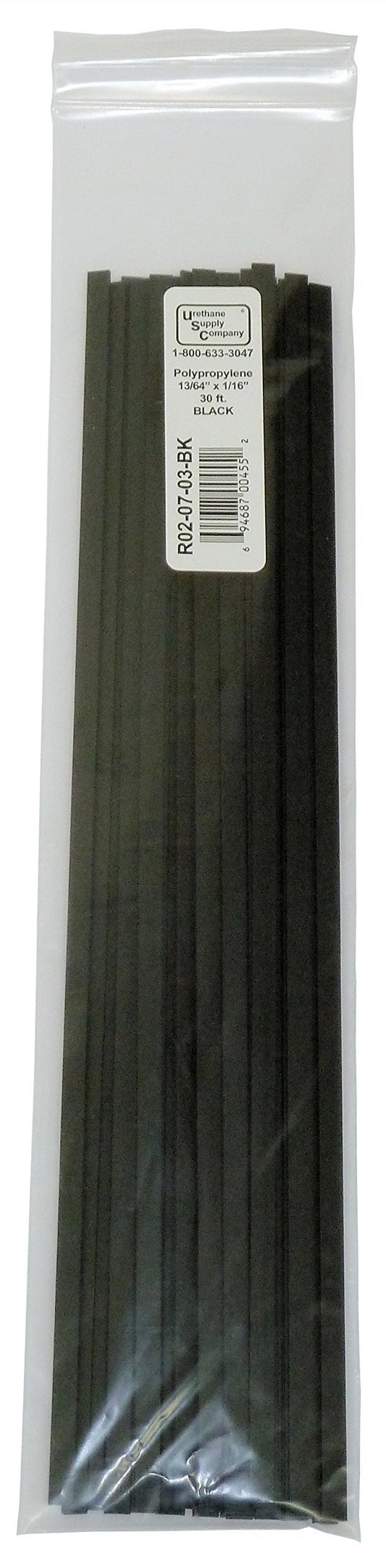 Polypropylene Plastic Welding Rod, 13/64" X 1/16", 30 Ft., Black