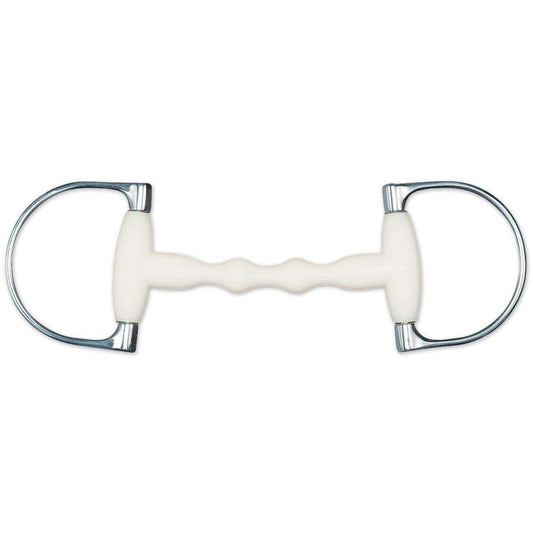 Happy Mouth King Dee Shaped Mullen Mouth Horse Bits, 5, Silver