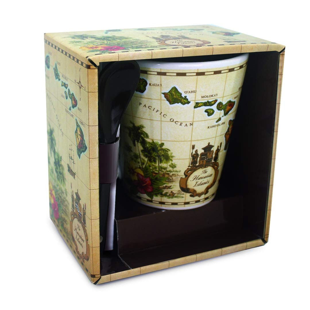 12 oz. Boxed Hawaiian Coffee Mug with Spoon, Islands