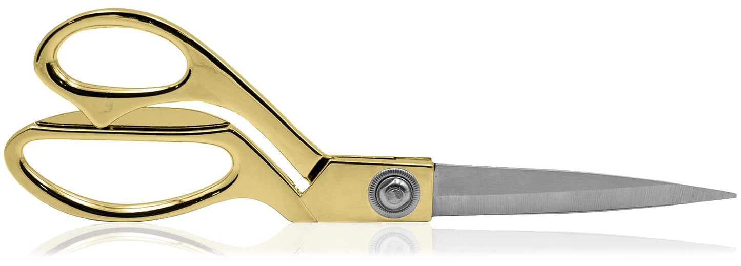Professional Tailor 9.5” Sharp Scissors for Cutting Heavy Fabrics & Leather + Measuring Tape & Tailor’s Chalk