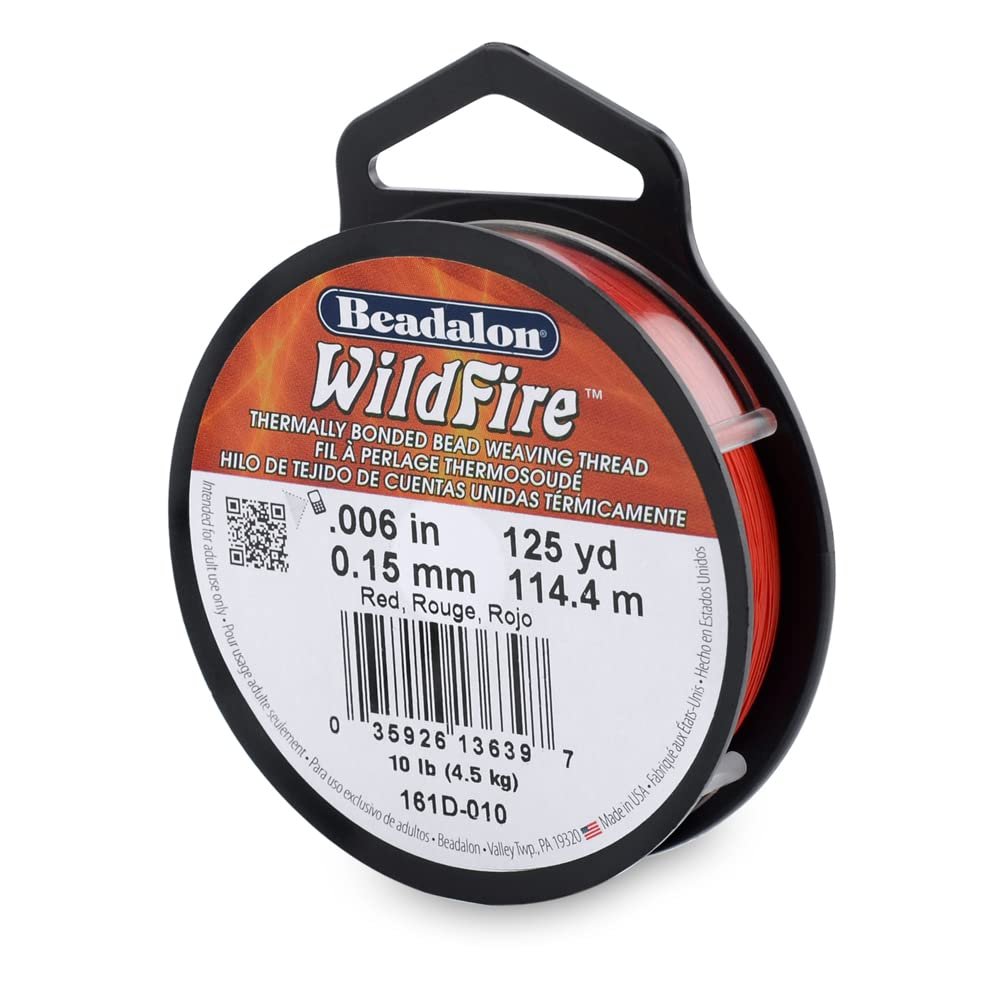 Beadalon Wildfire, 0.006 in, 0.15 mm, Break Strength 10 lb / 4.5 kg, Black, 125 yd / 114 m