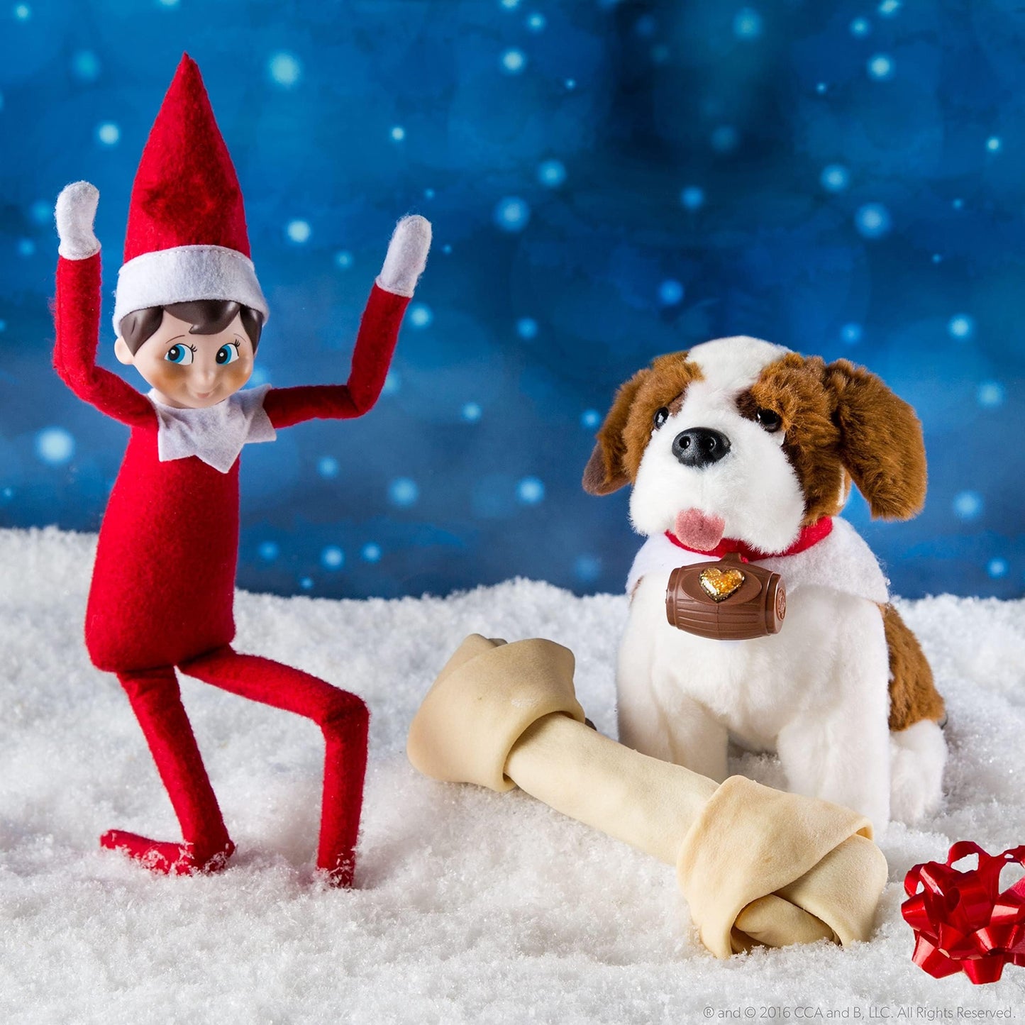 The Elf on The Shelf Elf Pets 2 Pack: St. Bernard Tradition and Reindeer Tradition with Exclusive Holly Jolly Bag