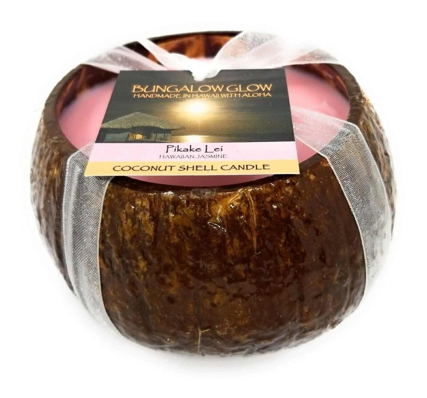 BUNGALOW GLOW Pikake Lei Coconut Candle, 12 OZ
