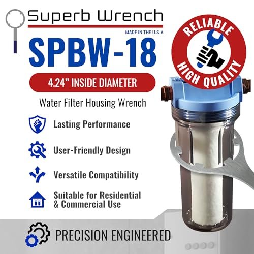 Superb Wrench SPBW-18 Heavy Duty Metal Water Filter Housing Wrench (4.24 inch Inside Diameter)