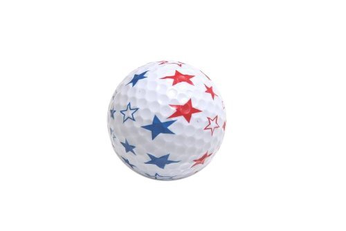 Hayes- Patriotic USA Stars Golf Balls - Perfect for 4th of July and More Occasions! - Red, White & Blue - Fun Gift Idea - Pack of 6