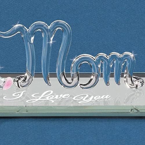 Glass Baron Mom with Bear "I Love You"
