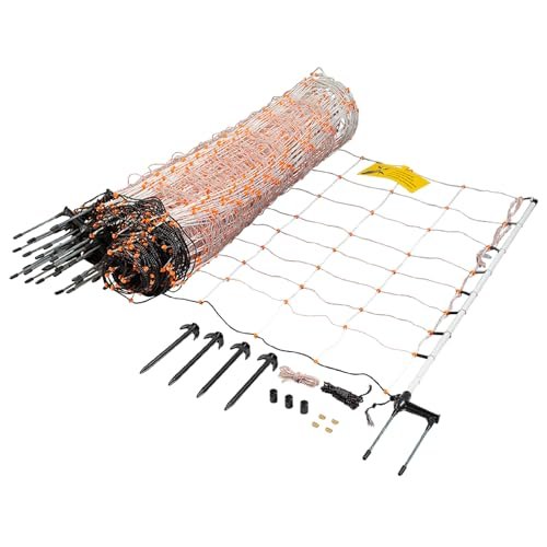 Gallagher 35" x 164' Electric Net Fence for Goats, Sheep, Garden Protection & Predator Control | Heavy-Duty Braided Turbo Wire Livestock Netting | Portable, Reusable Fence for Homesteads & Ranches