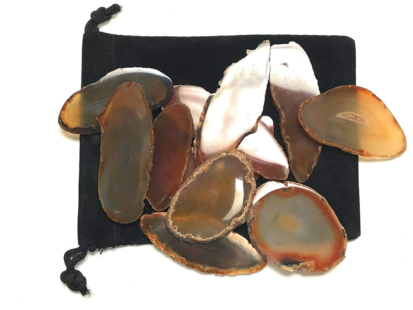 Zentron Crystal Collection 20 Count Agate Slices 2" Pieces (Red/Orange, 20)