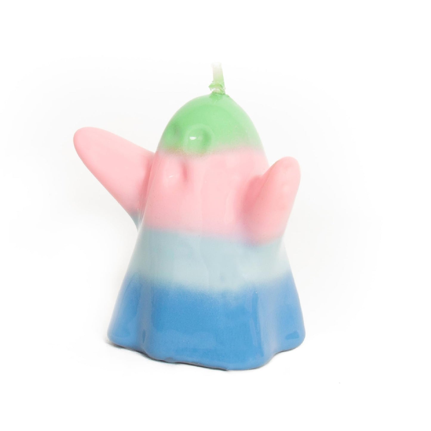 Ghost Candle “Trick” Blue – Decorative Blue Ghost-Shaped Candle for Halloween & Events